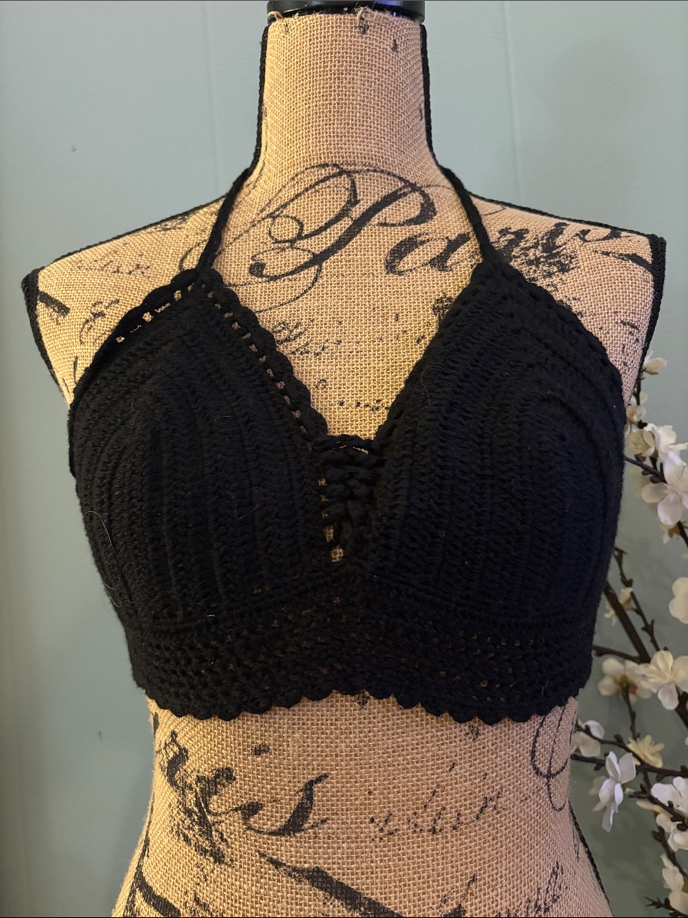 Crotchet Boho Halter Crop Top